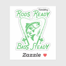 Rods Ready Bass Steady Custom SVG Graphic Klistermärken