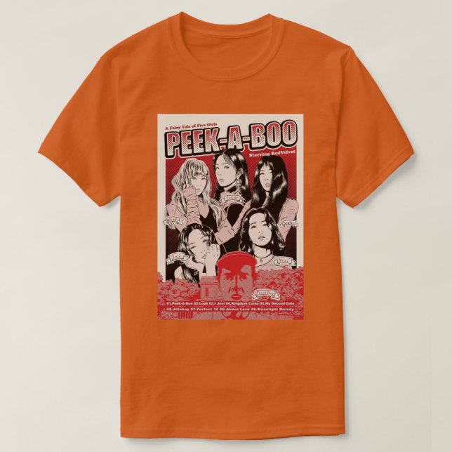 Rödsammet peek a boo posteranime t shirt (Design framsida)