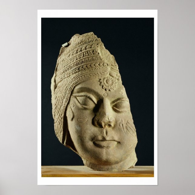 Rödsandstenshuvud, Yakshi, Bharhut, 2000-talet Poster (Framsidan)