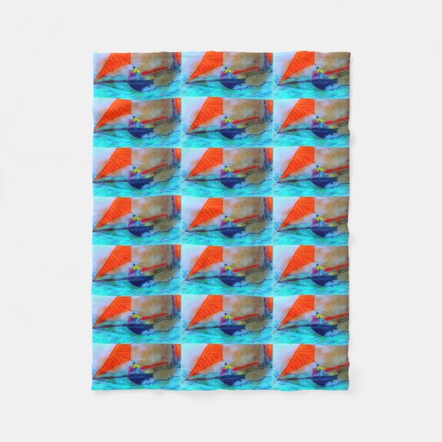 rödsegrad skolarfilt fleecefilt (Framsidan)