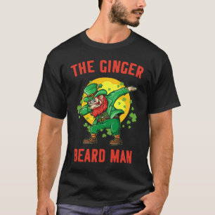 Rödskäggig man Roligt St Patrick's Irländsk Leprec T Shirt
