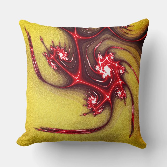 Rödskalig ödla på mjuk, grovhuggare struktur kudde (Framsida)