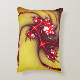 Rödskalig ödla på mjuk, grovhuggare struktur prydnadskudde