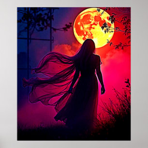 Rödskugga från Måne Poster