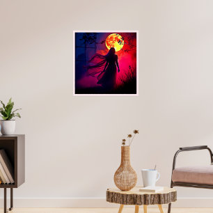 Rödskugga från Måne Poster