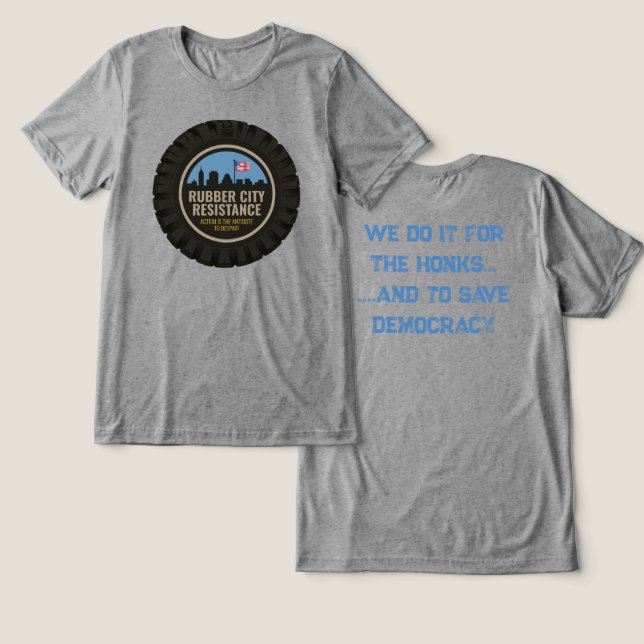 Rödskyddsskjorta, tvåsidig t shirt (Design fram och bak)