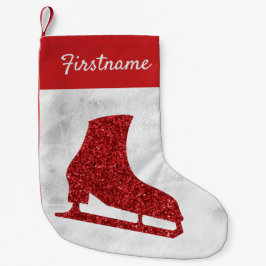 Rödspätta isskidåkning liten julstrumpa