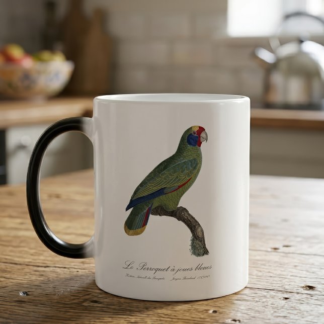 Rödstjärtad amazon, Amazona Brasiliensis Magisk Mugg (Red-Tailed Parrot Amazon, Amazona Brasiliensis. Color Morph Mug)