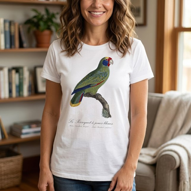 Rödstjärtad amazon, Amazona Brasiliensis T Shirt (Red-Tailed Parrot Amazon, Amazona Brasiliensis. Women Basic White T-Shirt)
