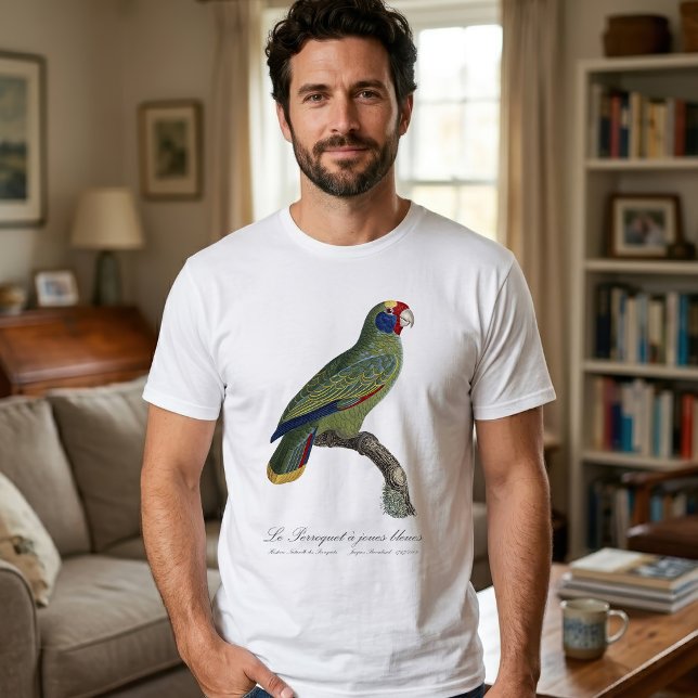 Rödstjärtad amazon, Amazona Brasiliensis T Shirt (Red-Tailed Parrot Amazon, Amazona Brasiliensis. Men Basic White T-Shirt)