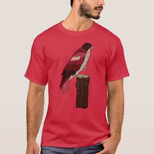 Rödstjärtad vråk tee shirt (Framsida)