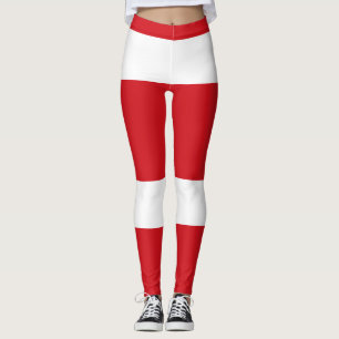 Rödstrimmig Leggings