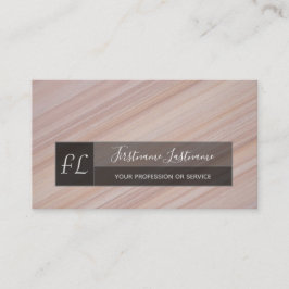 Rödstrimmig marmorstruktur monogram visitkort