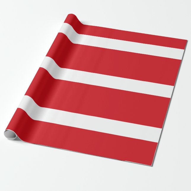 Rödstrimmig Presentpapper (Utrullad)