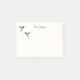 Rödstrumpade anteckningar om hummerfåglar post-it block