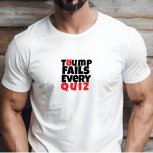 Rödsvart antitrumpsslagord i student t shirt