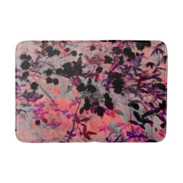 Rödsvart blomma mönster är grafik badrumsmatta