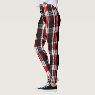 Rödsvart insamling av belagt Trendig-Abstrakt Leggings