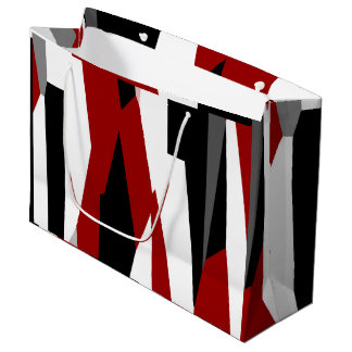 Rödsvart och vit keramisk abstrakt