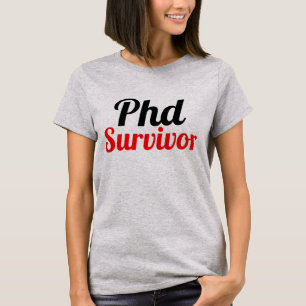 Rödsvart Phd Survivor Typography T Shirt