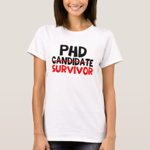 Rödsvart Phd Survivor Typography T Shirt