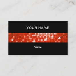 Rödsvart rand-svart i Disco-plattor Visitkort