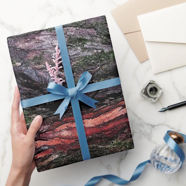 Rödsvart träd-mysk presentpapper (Gifting)