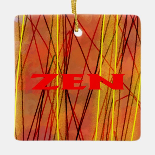 Rödtråd av rostfritt keramiskt ornament (Framsida)