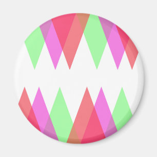 Rödtrianglar och trianglar av grönt magnet