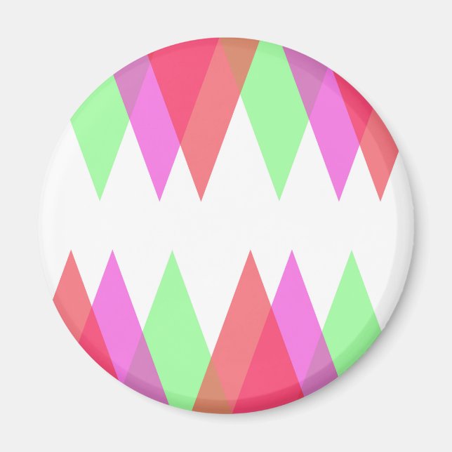Rödtrianglar och trianglar av grönt magnet (Framsidan)