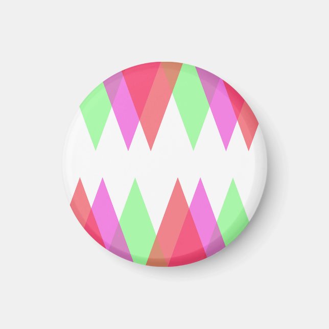 Rödtrianglar och trianglar av grönt magnet (Framsidan)