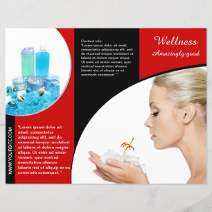 Rödtrifold Spa Hälsa Brochure Flyer Design