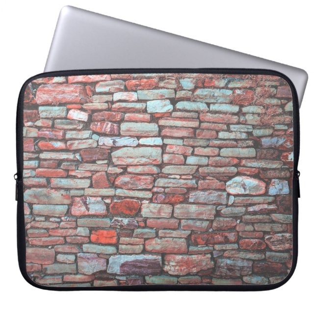 Rödtrottoarvägg Laptop Fodral (Framsidan)