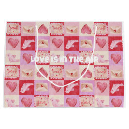 Rödvallmo med röd rosa i schackbrädet, valentinplä