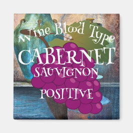 Rödvin Blodtyp Cabernet Sauvignon Positiv o ab b Magnet