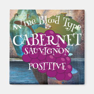 Rödvin Blodtyp Cabernet Sauvignon Positiv o ab b Magnet