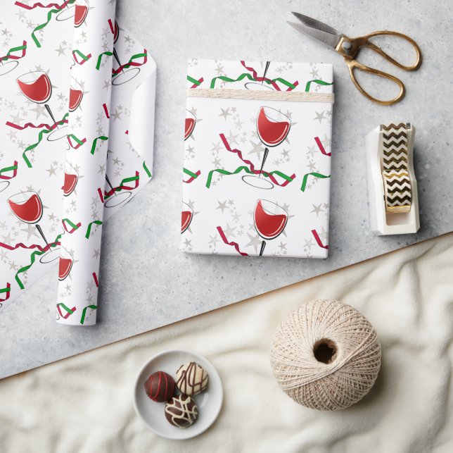 Rödvin jul presentpapper (Hantverk)