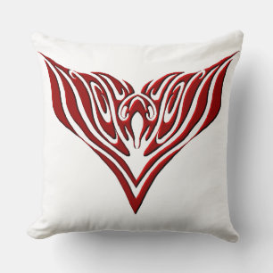 Rödvingad Fågel Neo-Tribal Tatuering Konst Design Kudde