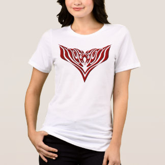 Rödvingad Fågel Neo-Tribal Tatuering Konst Design T Shirt