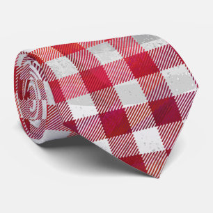 Rödvit och vitaktig, kontrollerad slips