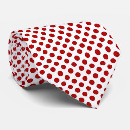 Rödvit polka, mönster slips