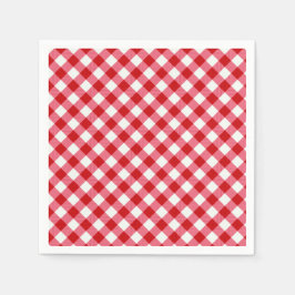 rödvit struktur pappersservett