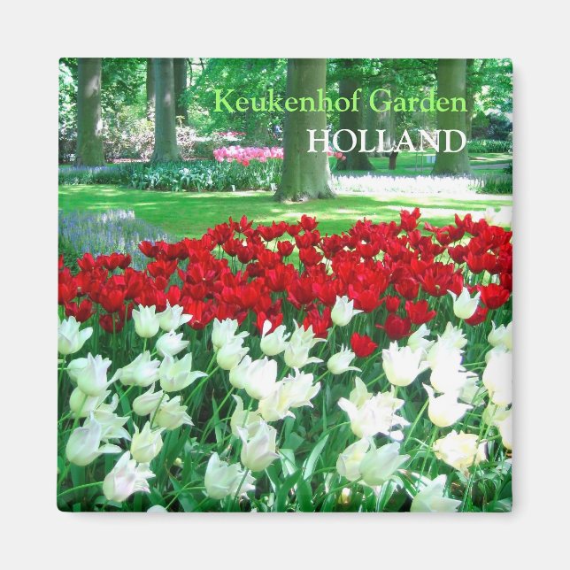Rödvit trädgård magnet (Framsidan)