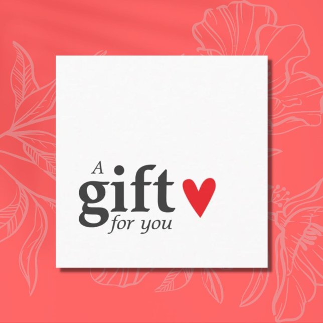 Rödvitaktig Chic med enkel Elegant -  Fyrkantigt Visitkort (Skapare uppladdad)