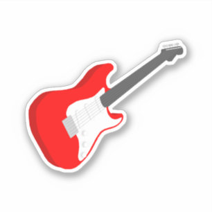 Rödvitguitar Klistermärken