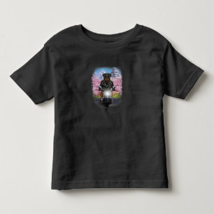 Rödweiler hund på motorcykelturen japanese sakura t shirt