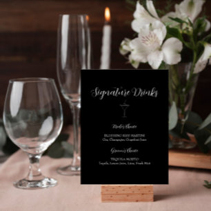 ROE Black & White Namnteckning Drinks-tecken Poster