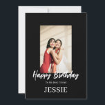 ROE Black & White Simple Birthday Best Friend Kort<br><div class="desc">Made åt dig!</div>