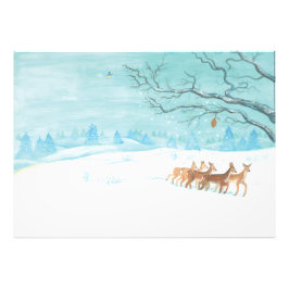 Roe hjort Winter Fototryck