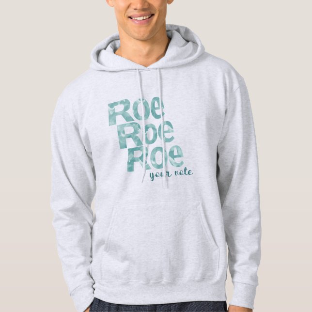 Roe Roe Roe Roe Roe Roe Din omröstning i Grönt Hoodie (Framsida)